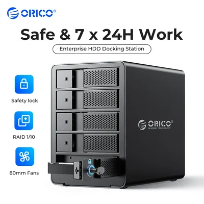 ORICO 5 Bay DAS 5Gbps SATA to USB3.0 2.5/3.5 Aluminum With Raid HDD Enclosure 150W Internal Power