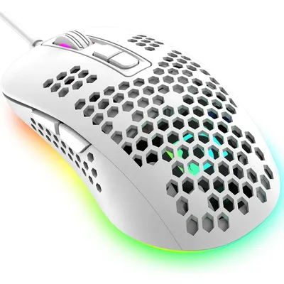 Ziyoulang 383 Ultralight Wired Gaming Mouse DPI 2400 Lightweight Honeycomb Shell RGB Breathing