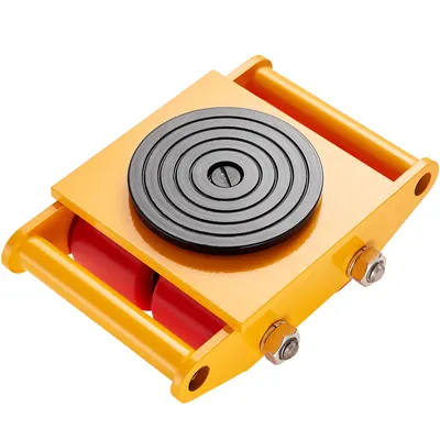 VEVOR 6/8/12T Machinery Skate Dolly Industrial Mover with 4 PU Wheels & 360° Non-Slip Cap for