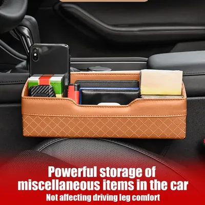 Car Seat Storage Box Console Side Filler Organizer High Capacity Console Side Storage For Car