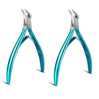 2Pcs Toenail Clipper Straight Blade for Ingrown and Thick Nails -Stainless Steel and Sharp Pointed