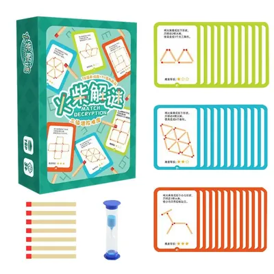 Matchstick Puzzles For Friends Educational Wood Matchstick Thinking Puzzles Safe Interactive Brain