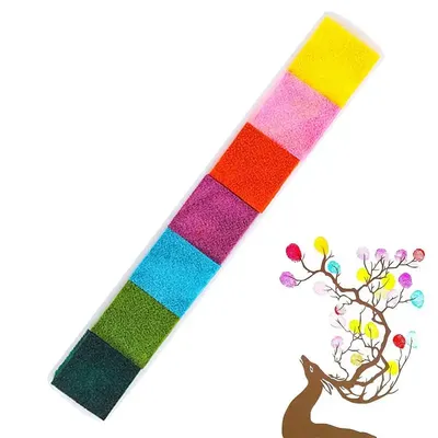 Craft Ink Pad Washable Multicolor Finger Ink Pad Long Strip Design Multicolor Ink Stamp Pads For