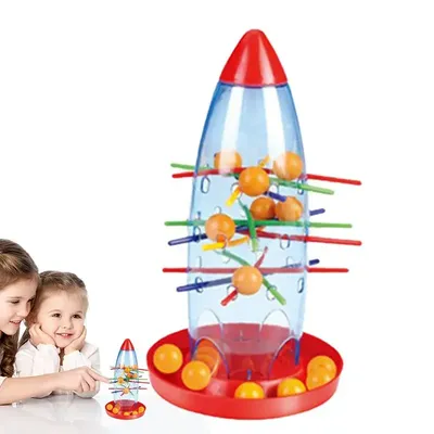 Rocket Board Game Patience Training Stick Toys With Beads Family Games For Adults Parent-Child