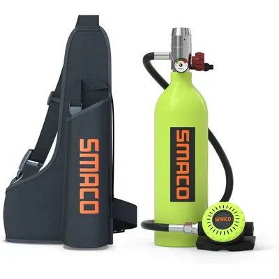 SMACO S400 1.0L Scuba Diving Tank for Swimming Snorkeling Dive Underwater Adventure Perfect for