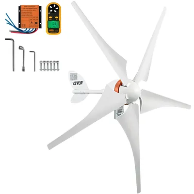 VEVOR 12V/AC Wind Turbine Generator Kit,400W Wind Power Generator with MPPT Controller 5 Blades for