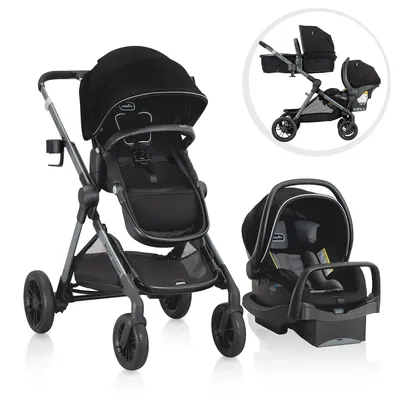 Pivot Xpand Modular Travel System with LiteMax Infant Car Seat with Anti-Rebound Bar