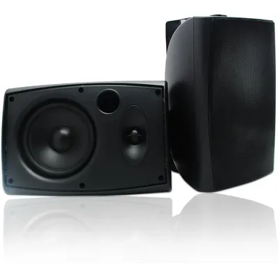 Herdio 6.5 Inches Outdoor Bluetooth Speakers 2 Way Wall Mount Sound Box Home Theater Subwoofer for