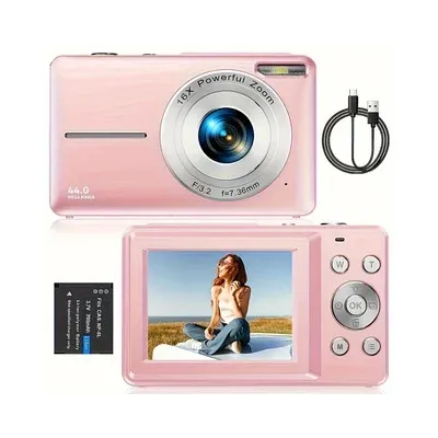 Digital Camera, FHD 1080P, Digital Point And Shoot, 44MP For Vlogging With Anti Shake 16X Zoom,