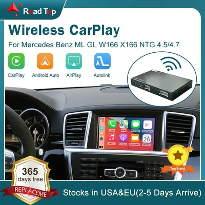 Wireless CarPlay for Mercedes Benz ML GL W166 X166 2012-2015, with Android Auto Mirror Link AirPlay