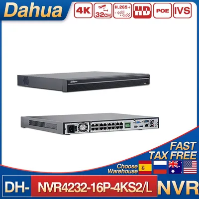 Oriainal Dahua 32CH NVR 2HDD WizSense Network Video Recorder NVR4232-16P-4KS2/L Video Recorder RSTP