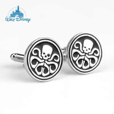 Disney Marvel Sci-fi Movie Avengers Supervillain Organization HYDRA Symbol Cufflinks Fashion Logo