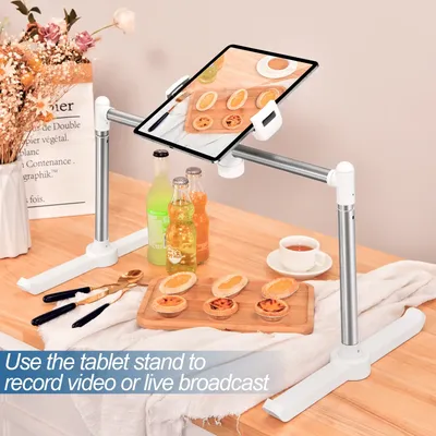 Oatsbasf Tablet Stand Phone Holder for Bed Multifunctional Rack Height Adjustable Foldable iPad