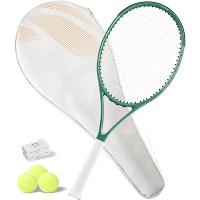 Tennis Racket - Super Value Set with Pre-Strung, 27'' Tennis Racquet for Beginner, Comfortable