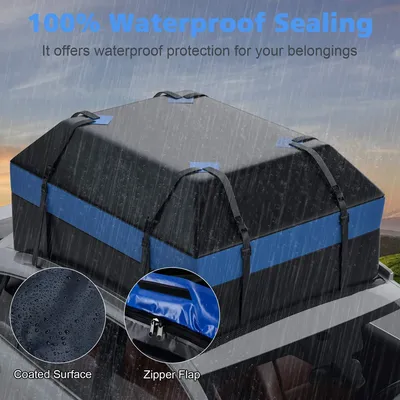 Car Roof Cargo Bag 15 Cubic Feet Waterproof Car Luggage Carrier Bag For Vehicles Anti-Slip Mat 4