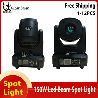 No Tax 1-12Pcs Professional DJ LED Moving Head High Power 150W Spot Beam Light DMX512 Control Stage