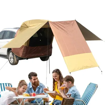 Car Awning Sun Shelter Camping SUV Rear Tent Portable Waterproof Car Rear Tent SUV Tailgate Tent