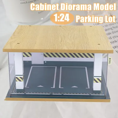 1:24 Simulation Car Model Storage Display Box Desktop Solid Wood Acrylic Transparent Display Box