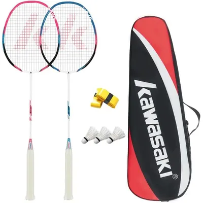 Kawasaki Badminton Set, professional graphite badminton racket, lightweight and high-performance