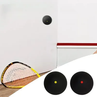 Squash Balls Soft Rubber Racquetball Balls Single Yellow Dot Portable Squash Equipment Racket Balls