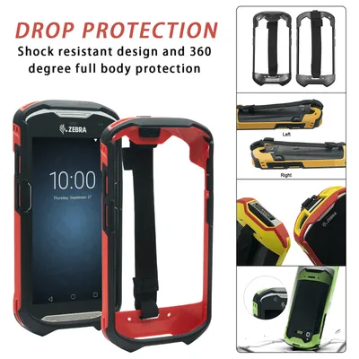 TC51 TC52 TC56 TC57 TC510K for Zebra Protective Cover Case+HandStrap With Handstrap Rugged Boot
