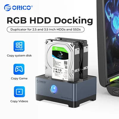 ORICO Offline Clone 2 Bay HDD Enclosure Type-C 10Gbps Aluminum Hard Drive Station 66/96/55/58 Series