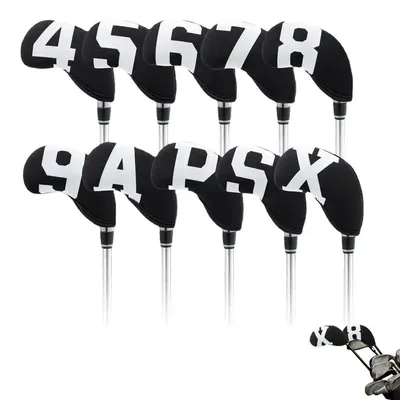 Golf Head Covers for Irons 10PCS Golf Club Head Protective Covers Headcovers for Irons Fit Main Iron