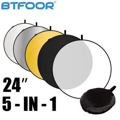 60 80 110cm 5in1 Reflector Photography Collapsible Portable Light Diffuser Round Reflector For Photo