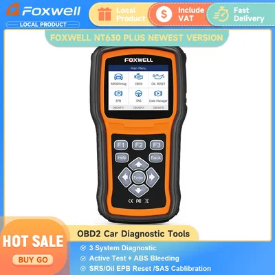 FOXWELL NT630 Plus OBD2 Automotive Scanner Engine ABS SRS Diagnosis EPB Oil Reset SAS Cablibration