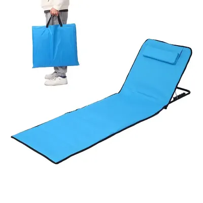 Folding Pool Lounge 5-Position Portable Sun Tanning Chaise With Headrest Foldable Reclining Lounger For Patio Garden Beach Pool