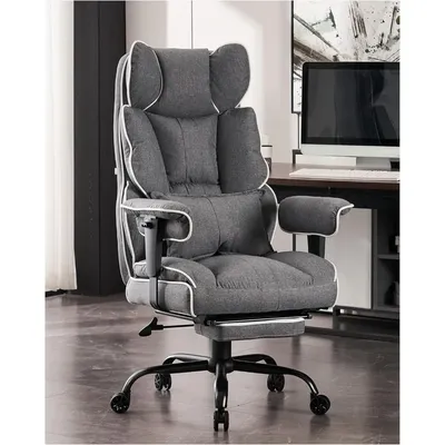 Office Chair Fabric, 400 lb Weight Capacity， 52 Pounds , High Back Executive Office Chair with Foot