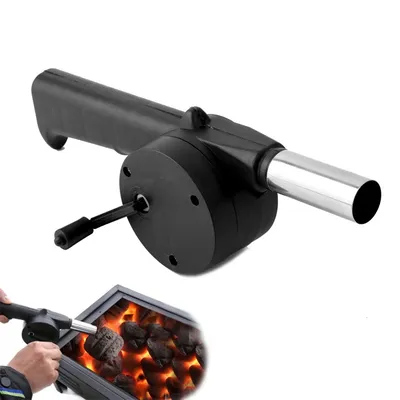 Outdoor Barbecue Fan Hand-cranked Air Blower Portable BBQ Grill Fire Bellows Tools Picnic Camping