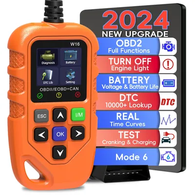 OBD2 Scanner with Battery Test,OBDII/EOBD Scanner Diagnostic Tool Car Code Reader CAN Scan Tool,