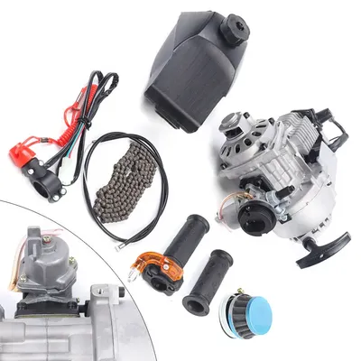 49cc 2 Stroke Single Cylinder Pull Start Engine Motor Kit for Mini Pocket Dirt Bike Scooter ATV