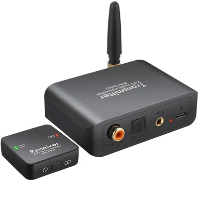 2.4GHz Wireless Audio Receiver Transmitter Coaxial Optical 3.5mm For TV Watching