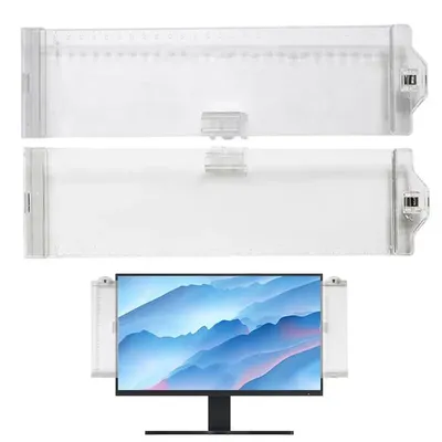 Monitor Side Memo Board Display Message Board 2PCS Computer Side Panel Stable Transparent Computer