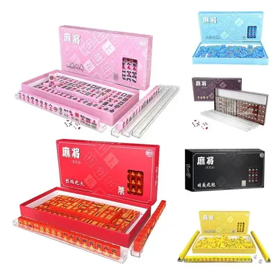 New Mini Mahjong Set Mahjong Family Board Game For Adults Portable And Small Chinese Style Outdoor