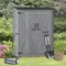 Outdoor 5.3ft Hx4.6ft L Wood Storage Shed Tool Organizer,Garden Shed, Storage Cabinet with