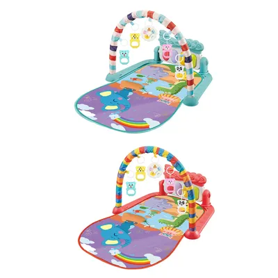 Baby Play Gym Kick Play Piano Detachable Washable Musical Activity Mat Educational Rack Toys for