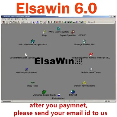 Elsawin 6.0 Auto Repair Software Work V-w 5.3 Au-di Elsa Win 6.0 For Vw Auto Repair Diagnostic Tools