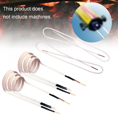 8pcs Flameless Heating Tool Set 6 Magnetic Induction Heater Coil and 2 Spare Wire