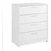 Four Drawer Dresser, 18" D X 30" W x 36.5" H, Simply White