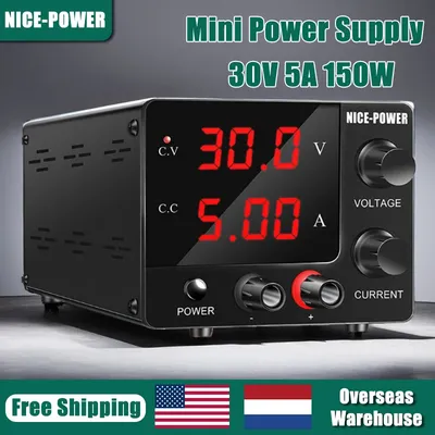 NICE-POWER DC Power Supply 30V 5A 150W Adjustable Switching Power Supply Encoder Lab Bench