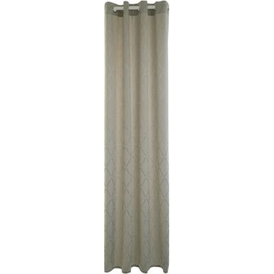 Gardine HOMING "Deron" Gr. 1, bunt (silberfarben, beige), B:140cm H:245cm, Scherli, Polyester, Gardinen, blickdicht, Rauten, edles Muster, Wohnzimmer, Schlafzimmer Image