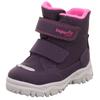 Winterboots SUPERFIT "HUSKY1 WMS: mittel", Kinder, Gr. 22, lila (lila, pink), Textil, casual, Schuhe, Snowboots mit wasserdichtem SYMPATEX, Größenschablone zum Download