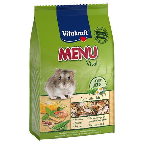 sparpaket: 6x400g Vitakraft Menü Vital Zwerghamster Kleintierfutter