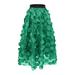 Vintage A Line Skirt Half Length Skirt Women s 3D Polka Dotted Yarn Skirt High Waist Maxi Skirt Black Skirt Black Mini Skirt Mini Skirt White Skirt Skirts for Women Tennis Skirt Denim Skirt Jean Skirt