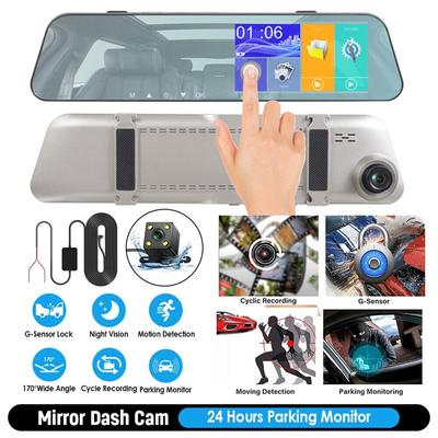 5in 1080p 2.5d Touch Rearview Mirror Car DVR