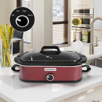 Magnifique 4-Quart Slow Cooker with Casserole Manual Warm Setting