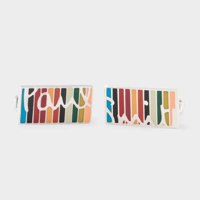 'Signature Stripe' Cufflinks - Red - Paul Smith Cufflinks